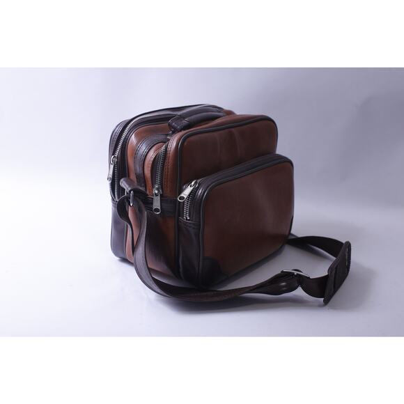 Brown Camera Bag with 3 Padded Compartments, Zipper Lock, Shoulder Bag,